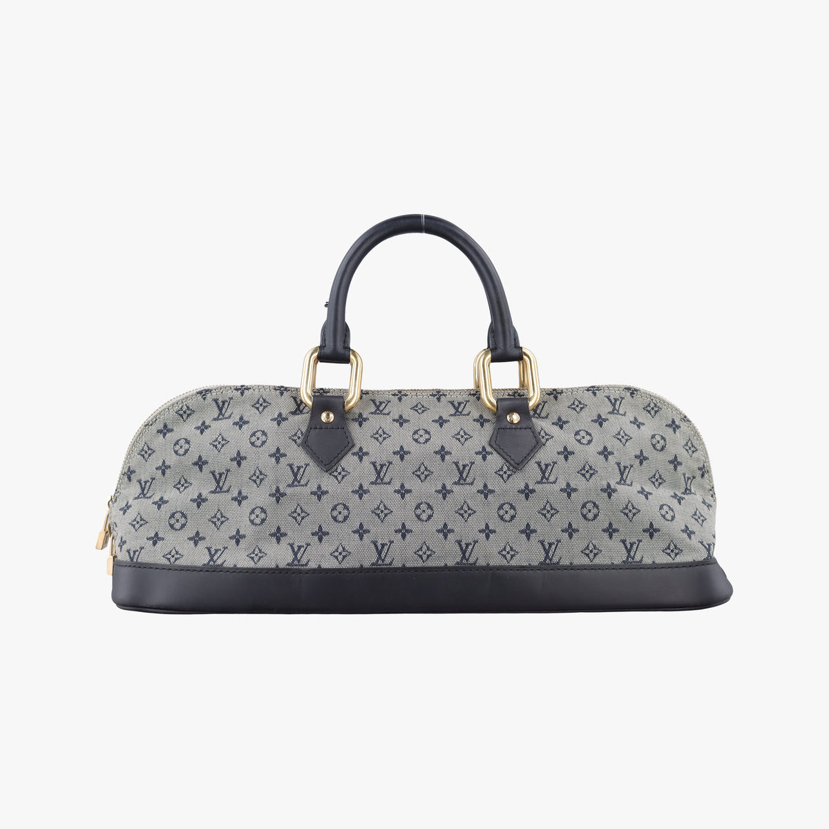 Vintage Louis Vuitton Monogram Mini Alma Long Navy × Gray Canvas × Leather M92303 handbag | stylenewstar