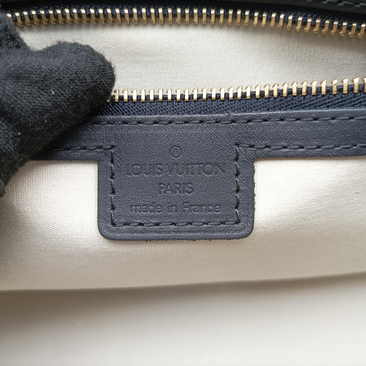Vintage Louis Vuitton Monogram Mini Alma Long Navy × Gray Canvas × Leather M92303 handbag | stylenewstar