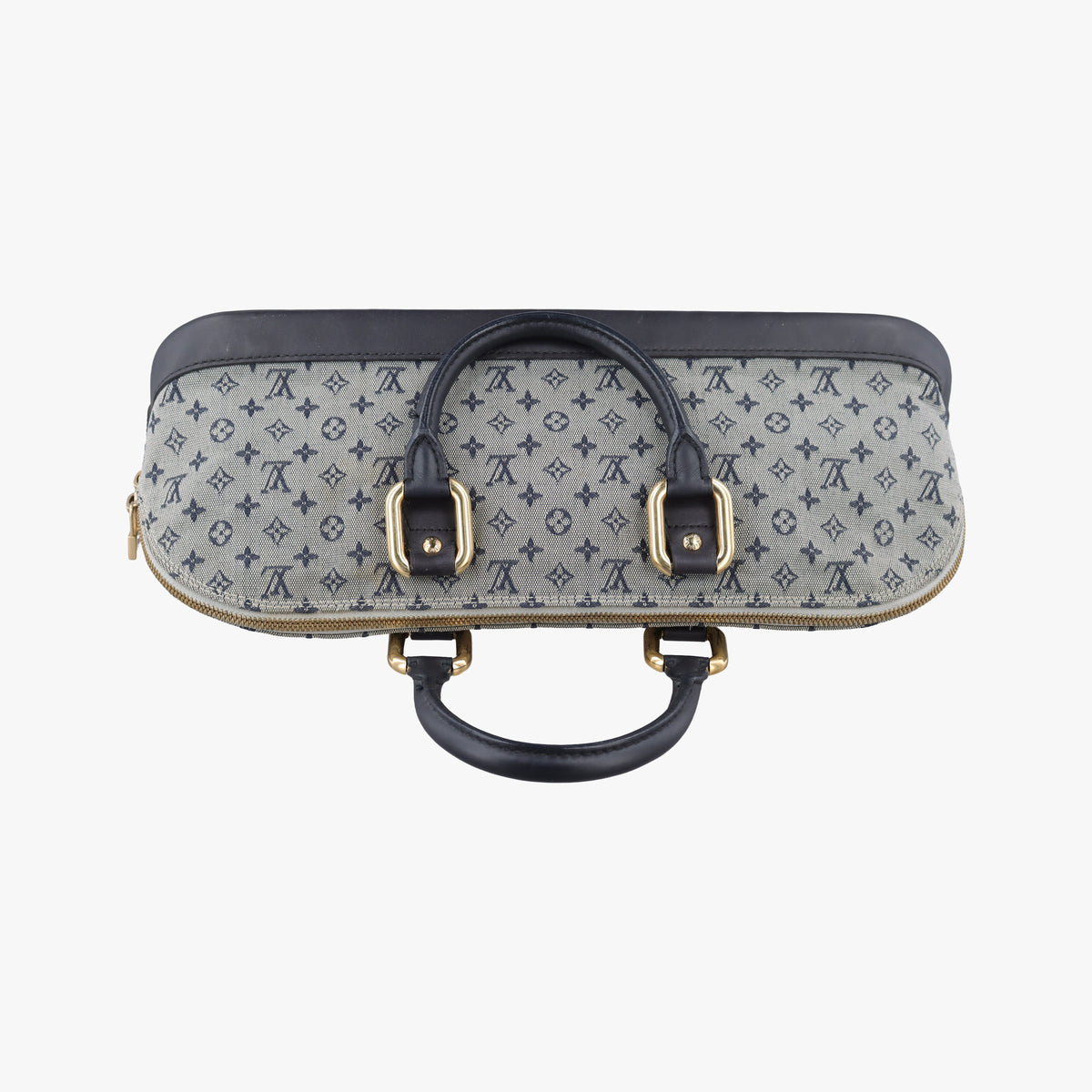 Vintage Louis Vuitton Monogram Mini Alma Long Navy × Gray Canvas × Leather M92303 handbag | stylenewstar