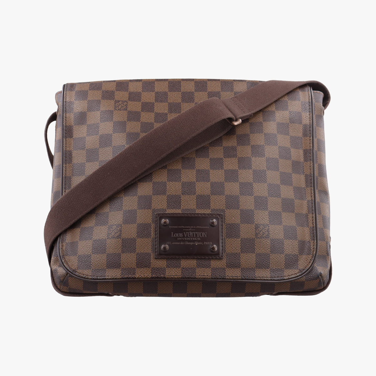Pre-owned Louis Vuitton BROOKLYN MM EBENE Damier Canvas N51211 shoulderbag | stylenewstar