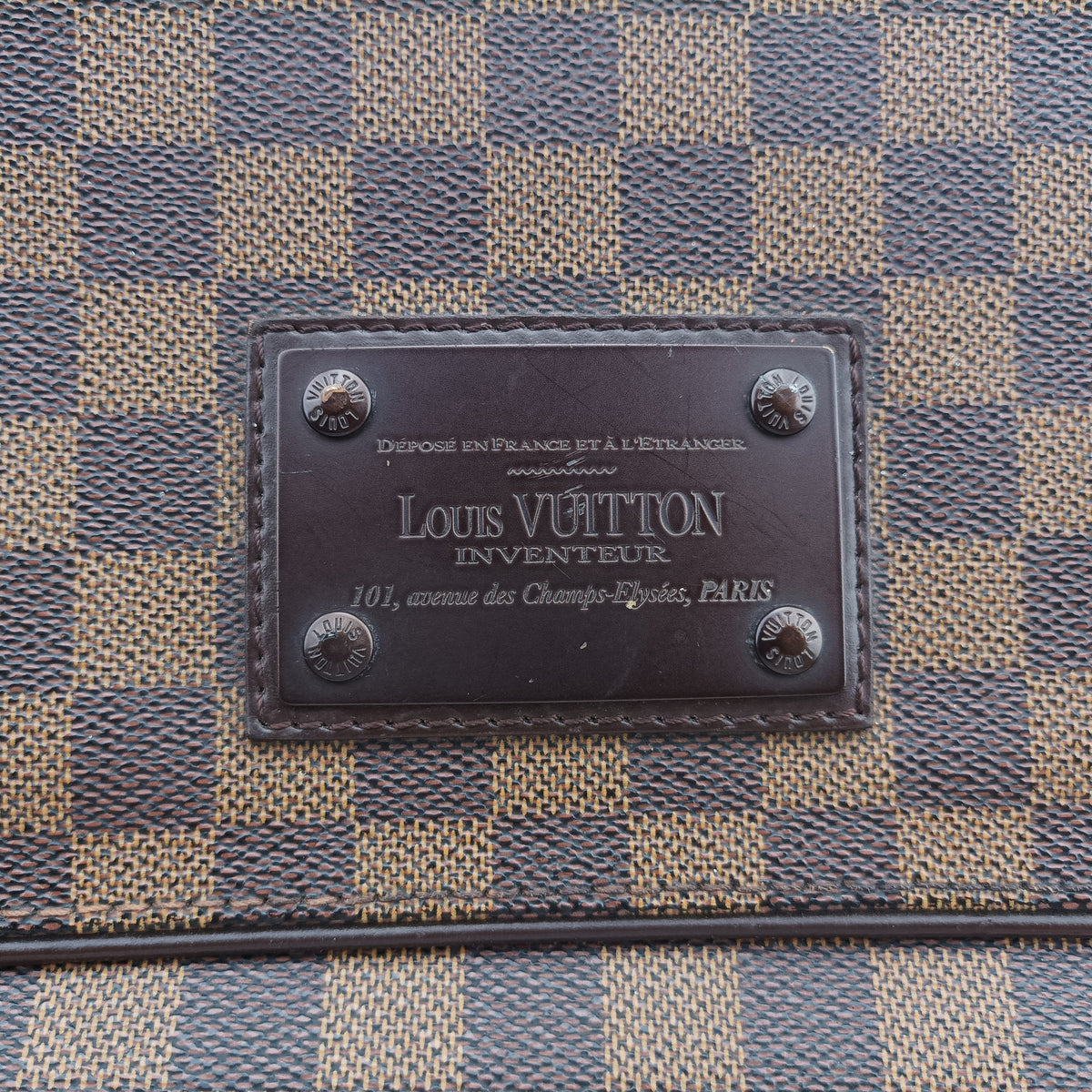 Pre-owned Louis Vuitton BROOKLYN MM EBENE Damier Canvas N51211 shoulderbag | stylenewstar