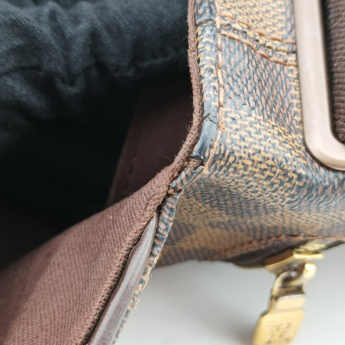 Pre-owned Louis Vuitton BROOKLYN MM EBENE Damier Canvas N51211 shoulderbag | stylenewstar