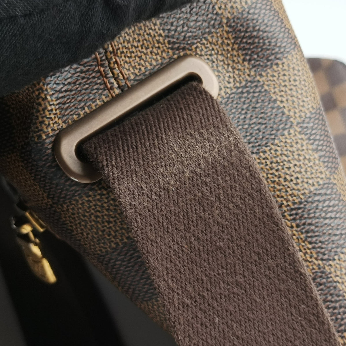 Pre-owned Louis Vuitton BROOKLYN MM EBENE Damier Canvas N51211 shoulderbag | stylenewstar