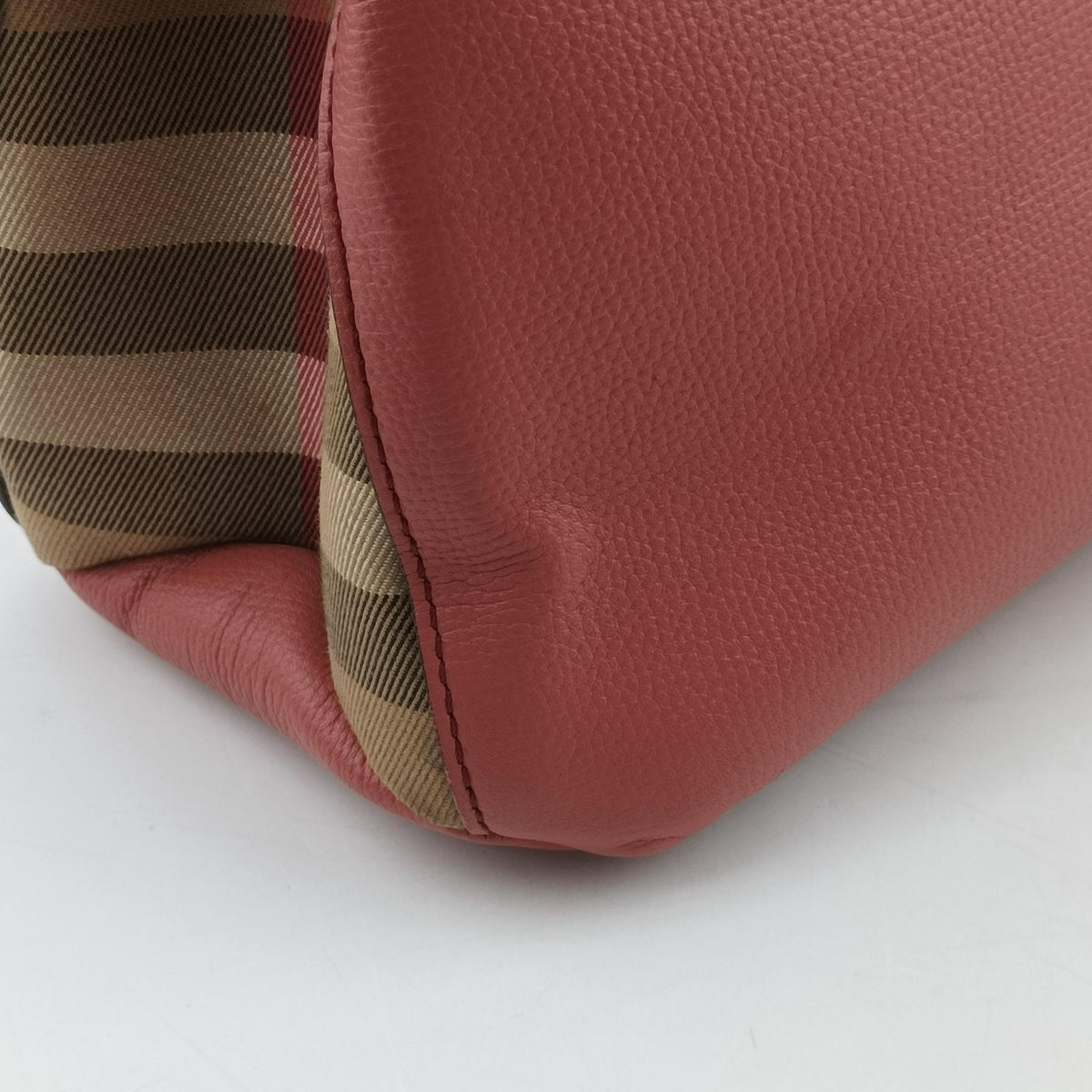 Secondhand Burberry Banner Pink×Multicolor Leather × Canvas  shoulderbag | stylenewstar