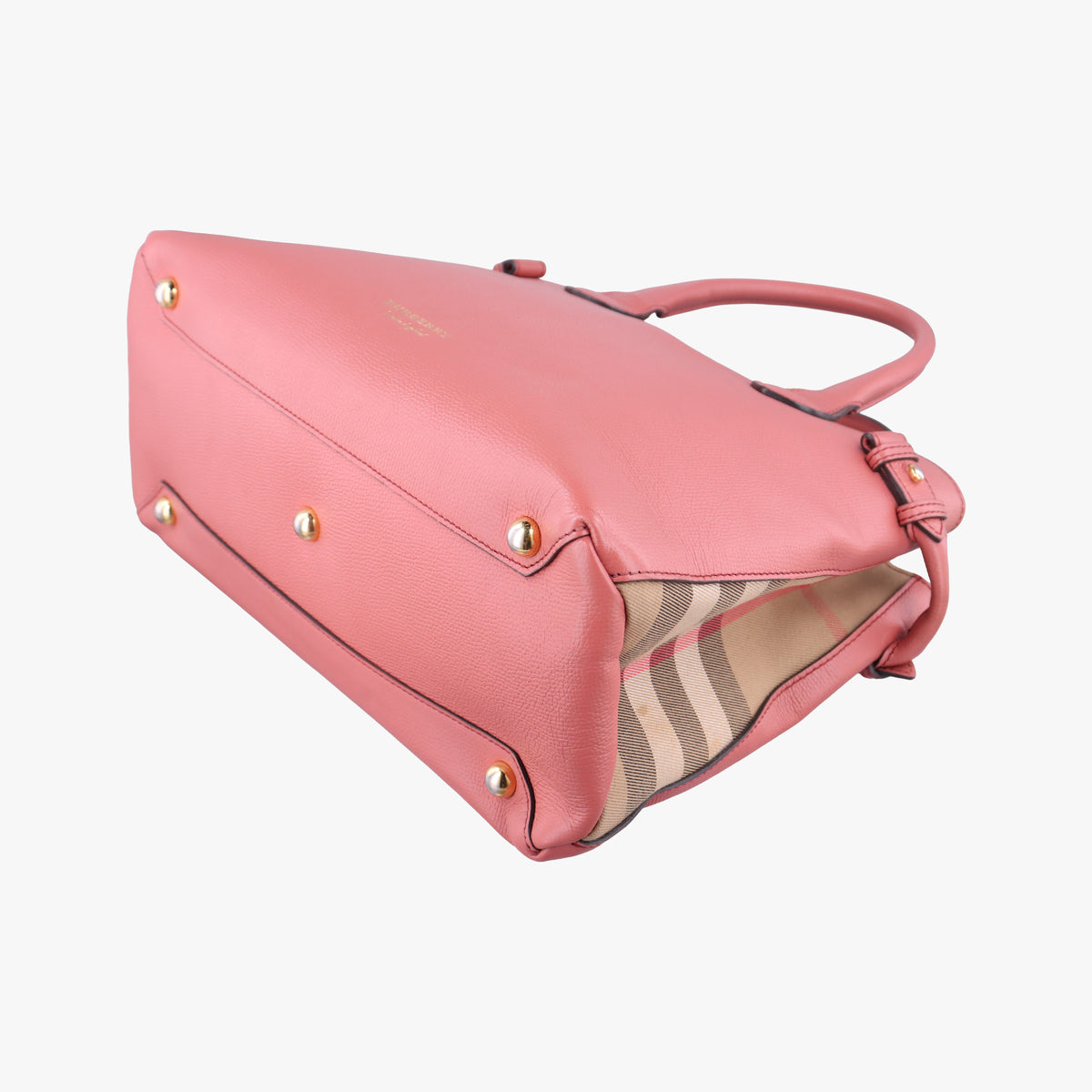 Secondhand Burberry Banner Pink×Multicolor Leather × Canvas  shoulderbag | stylenewstar