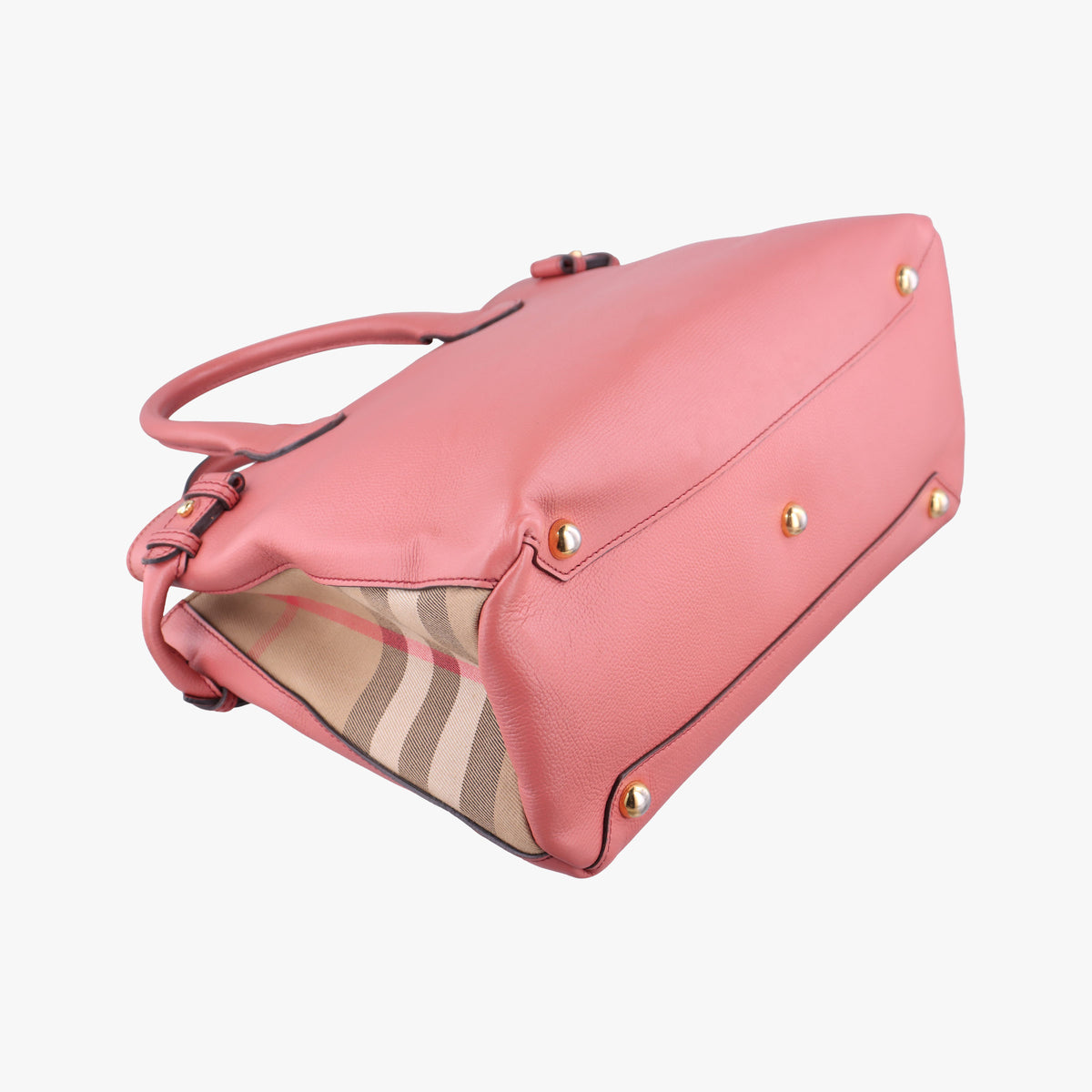 Secondhand Burberry Banner Pink×Multicolor Leather × Canvas  shoulderbag | stylenewstar