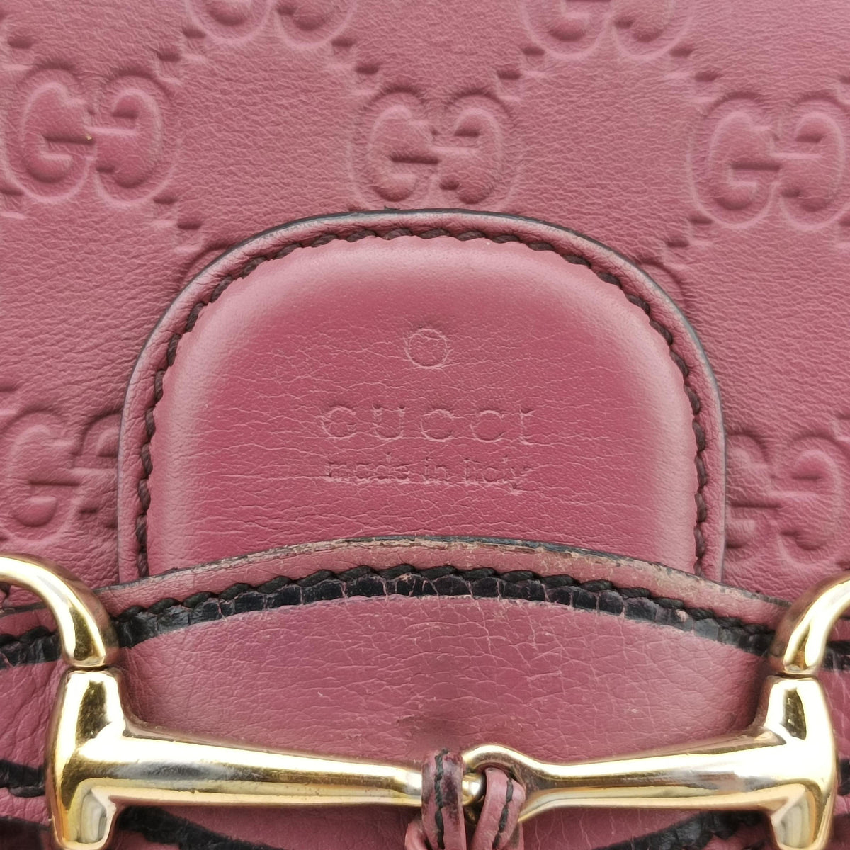 Pre-owned Gucci Emily Pink Leather 295402 shoulderbag | stylenewstar