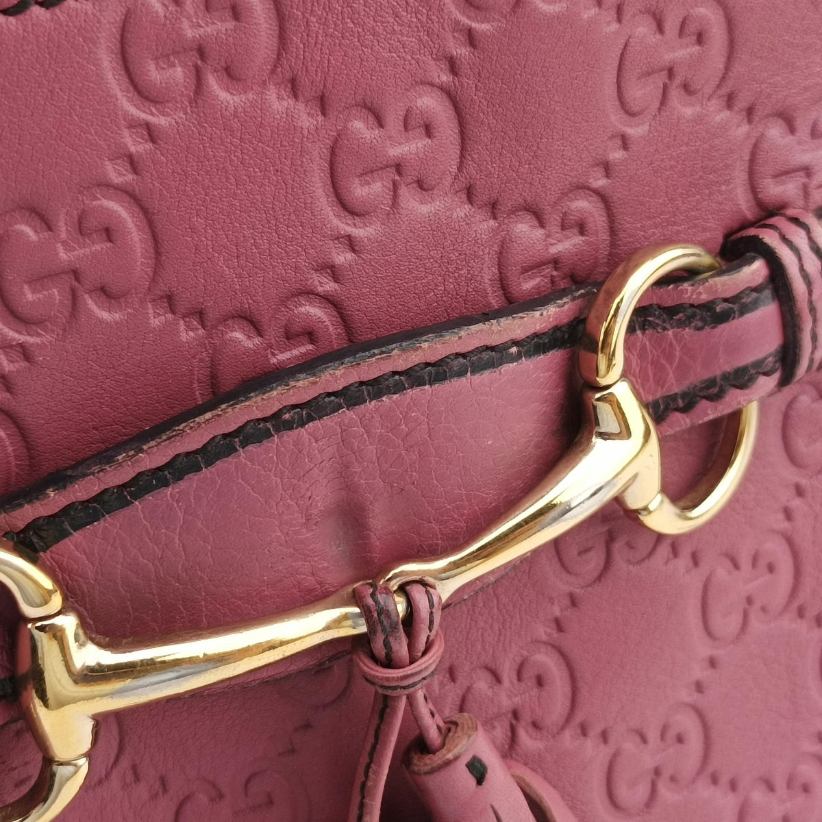 Pre-owned Gucci Emily Pink Leather 295402 shoulderbag | stylenewstar