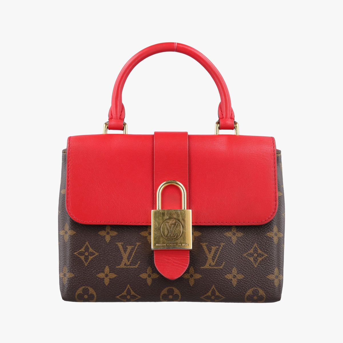 Secondhand Louis Vuitton Locky BB Monogram/Brown×Coqulicot Monogram canvas×calf leather M44322 handbag | stylenewstar
