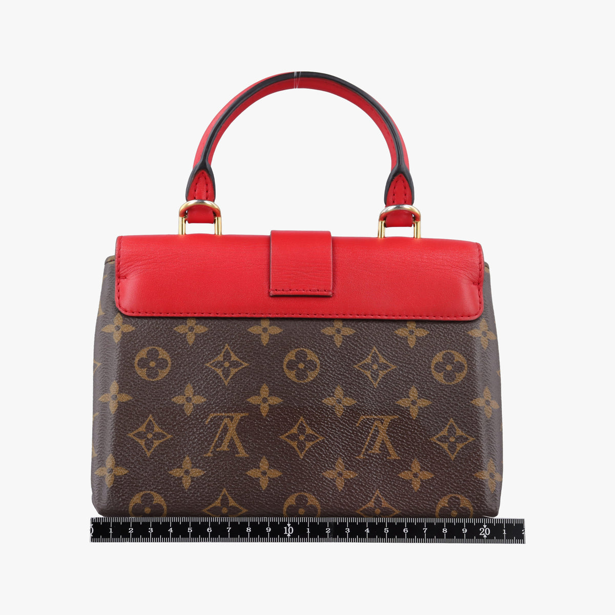 Pre-owned Louis Vuitton Locky BB Monogram/Brown×Coqulicot Monogram canvas×calf leather M44322 handbag | stylenewstar