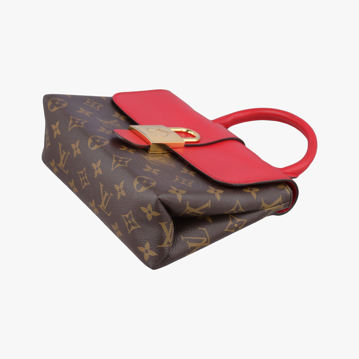 Pre-owned Louis Vuitton Locky BB Monogram/Brown×Coqulicot Monogram canvas×calf leather M44322 handbag | stylenewstar
