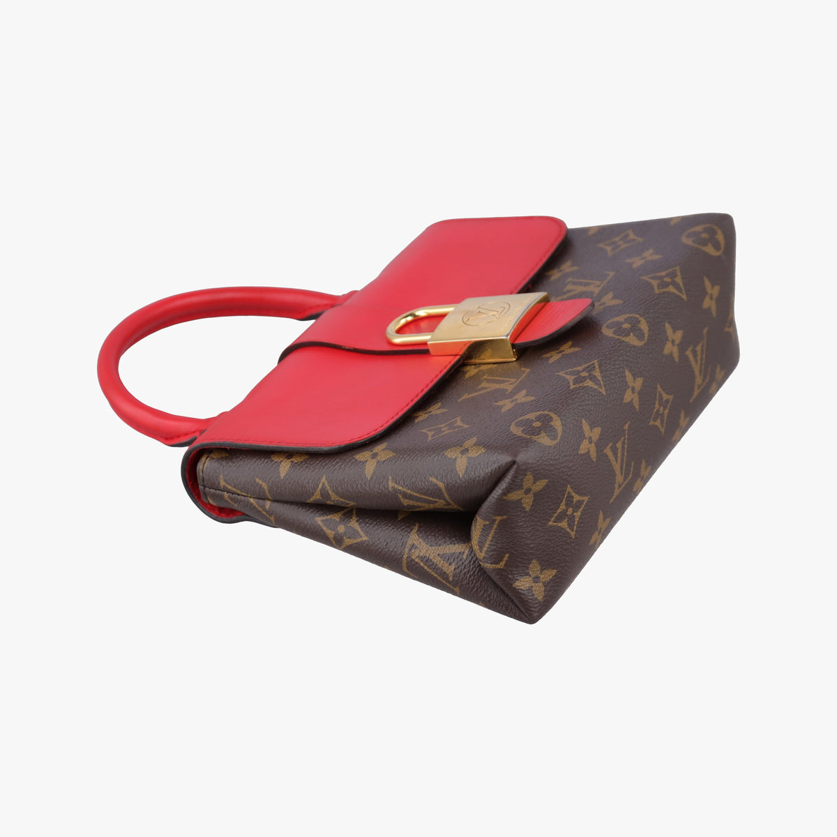 Pre-owned Louis Vuitton Locky BB Monogram/Brown×Coqulicot Monogram canvas×calf leather M44322 handbag | stylenewstar