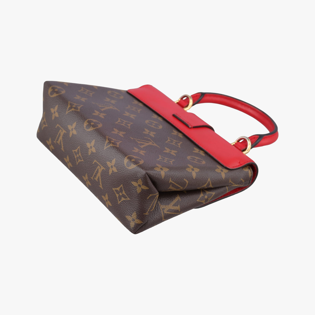 Pre-owned Louis Vuitton Locky BB Monogram/Brown×Coqulicot Monogram canvas×calf leather M44322 handbag | stylenewstar