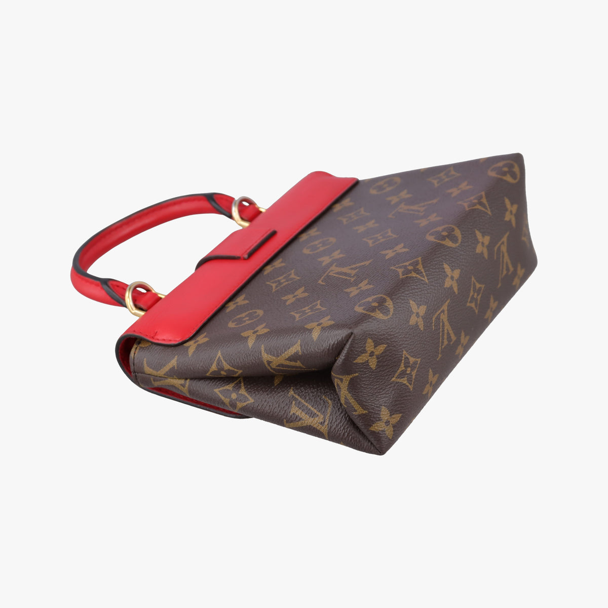 Pre-owned Louis Vuitton Locky BB Monogram/Brown×Coqulicot Monogram canvas×calf leather M44322 handbag | stylenewstar