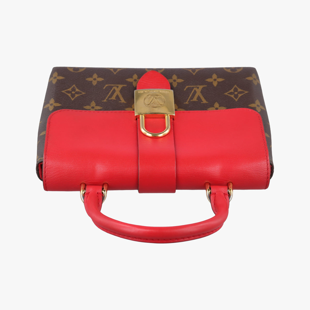 Pre-owned Louis Vuitton Locky BB Monogram/Brown×Coqulicot Monogram canvas×calf leather M44322 handbag | stylenewstar