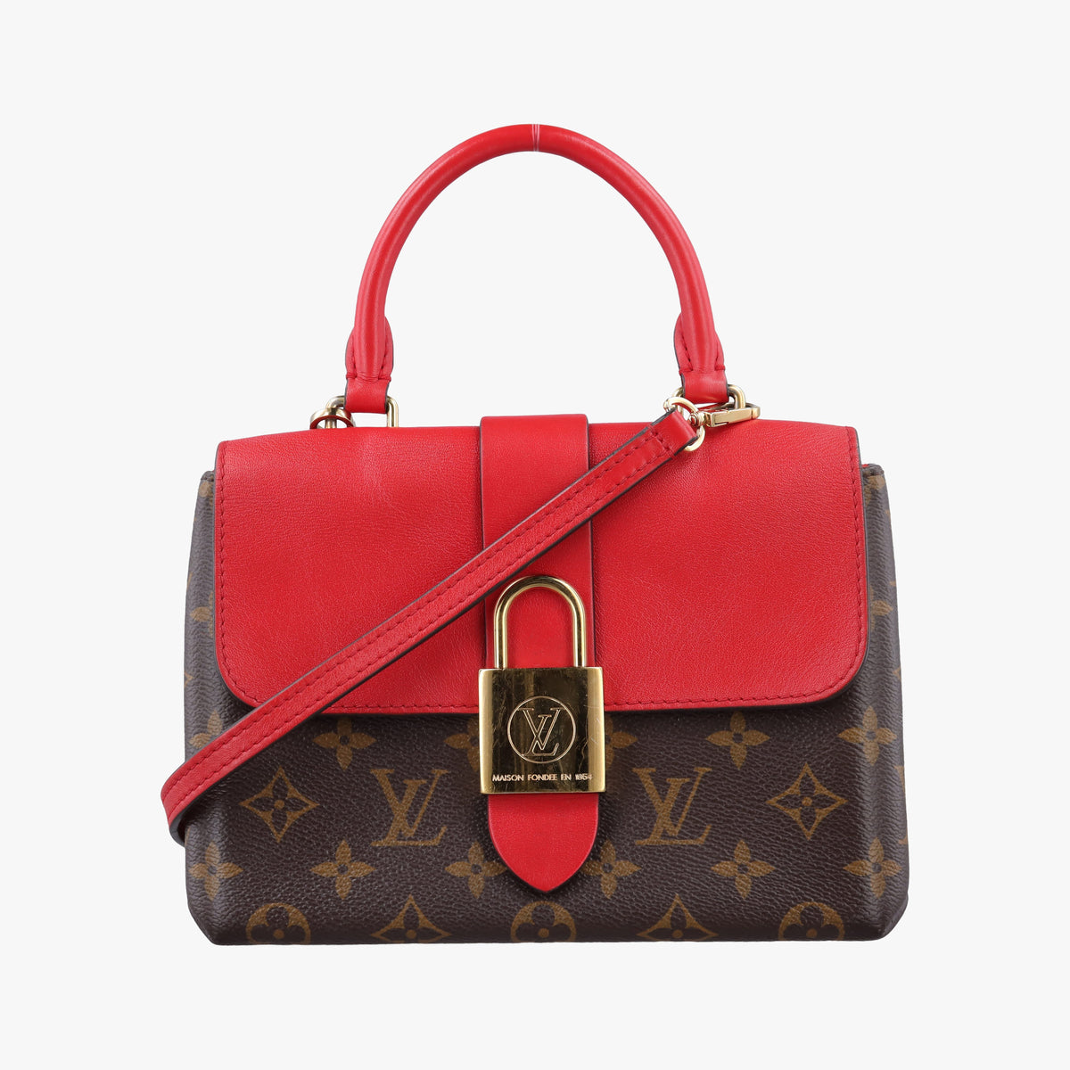 Vintage Louis Vuitton Locky BB Monogram/Brown×Coqulicot Monogram canvas×calf leather M44322 shoulderbag | stylenewstar