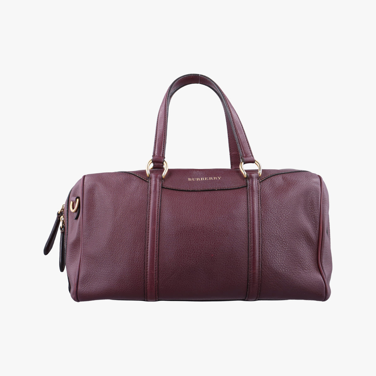 Vintage Burberry Alchester Burgundy Leather  handbag | stylenewstar