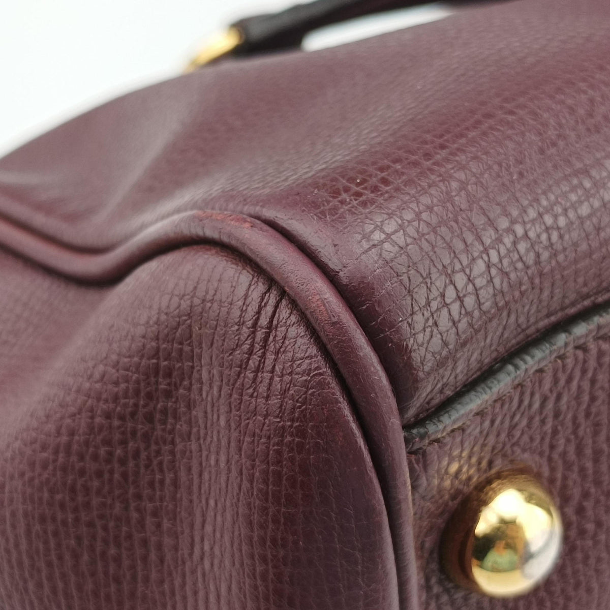 Vintage Burberry Alchester Burgundy Leather  handbag | stylenewstar