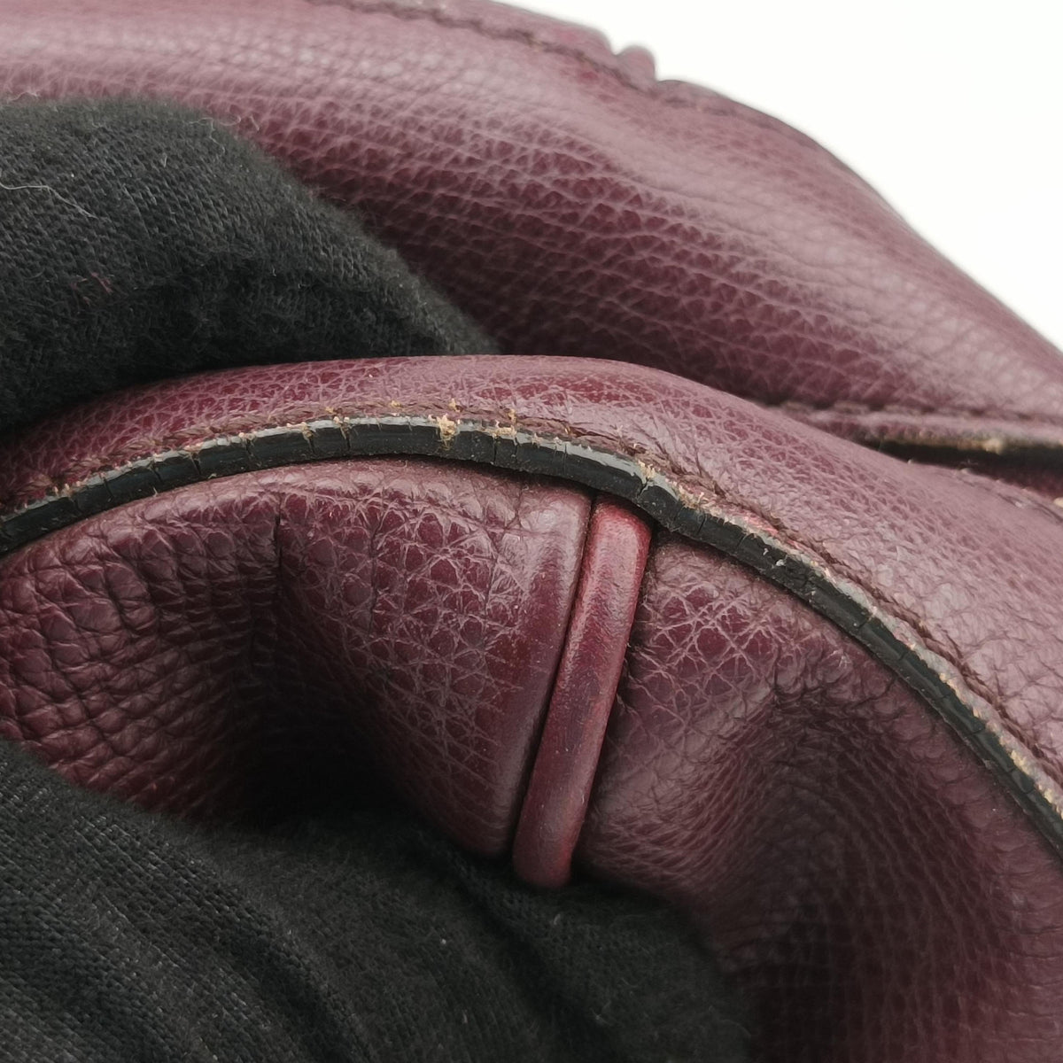 Vintage Burberry Alchester Burgundy Leather  handbag | stylenewstar