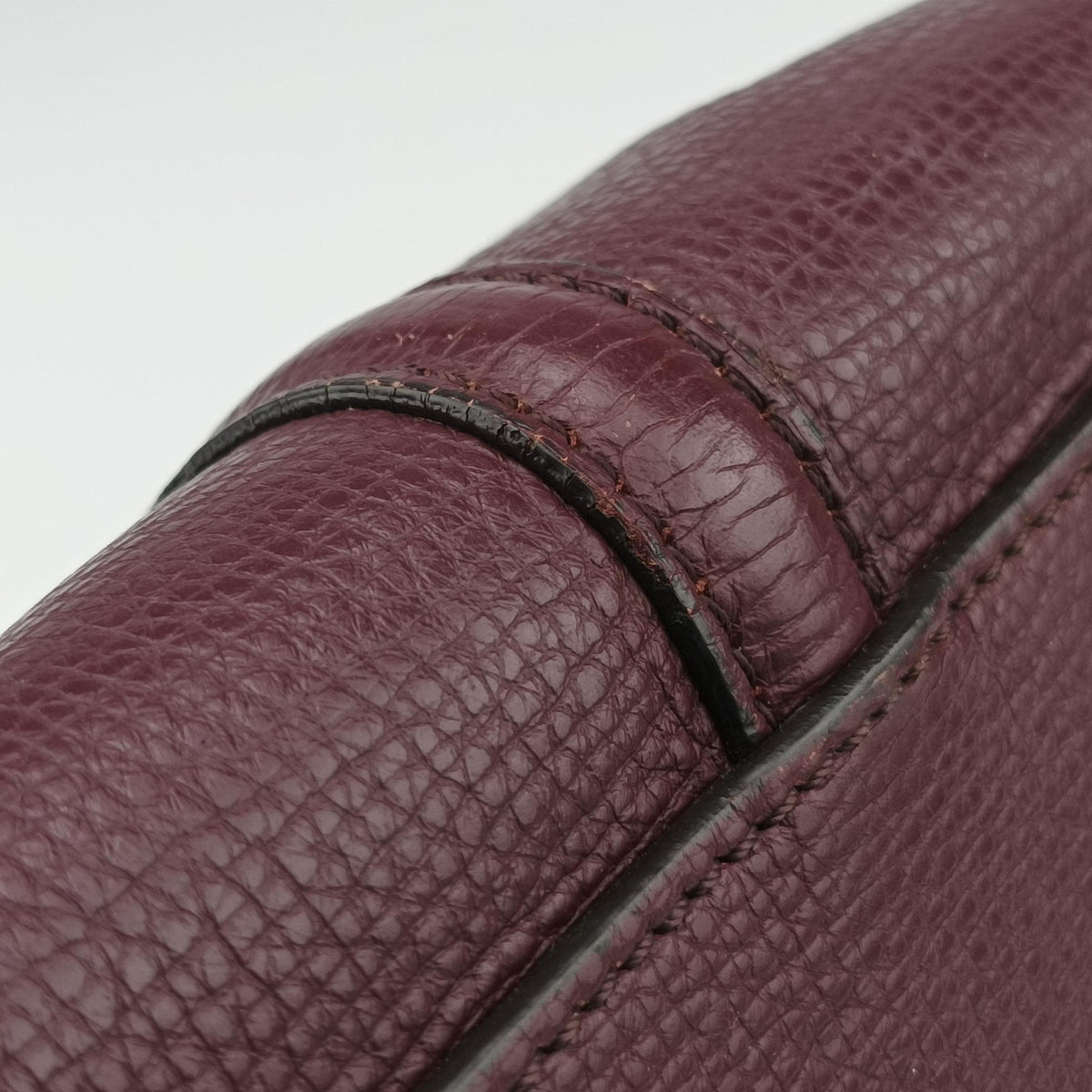 Vintage Burberry Alchester Burgundy Leather  handbag | stylenewstar