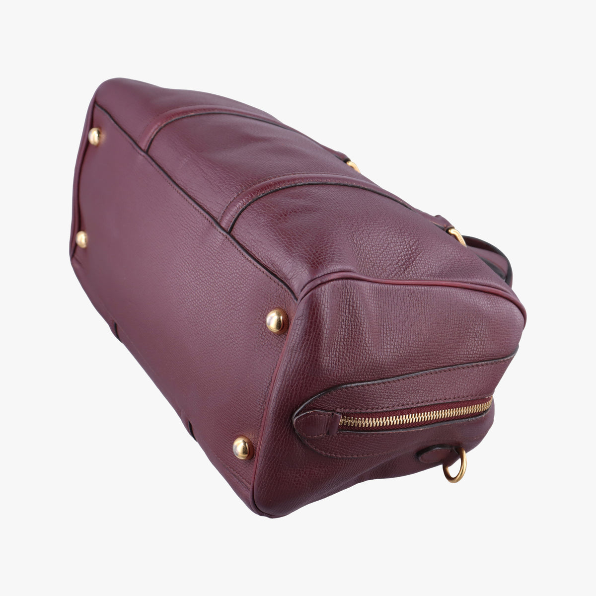 Vintage Burberry Alchester Burgundy Leather  handbag | stylenewstar