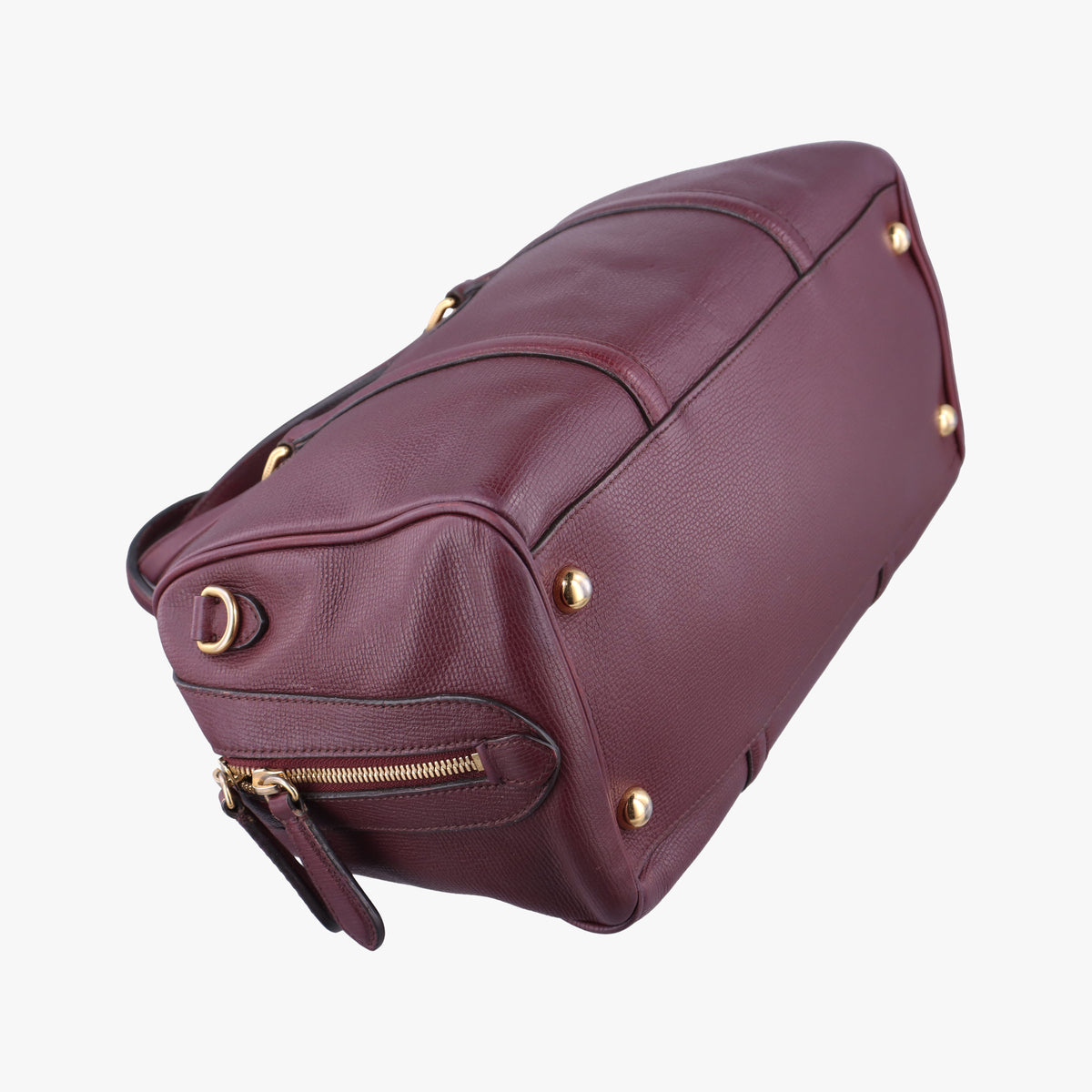 Vintage Burberry Alchester Burgundy Leather  handbag | stylenewstar