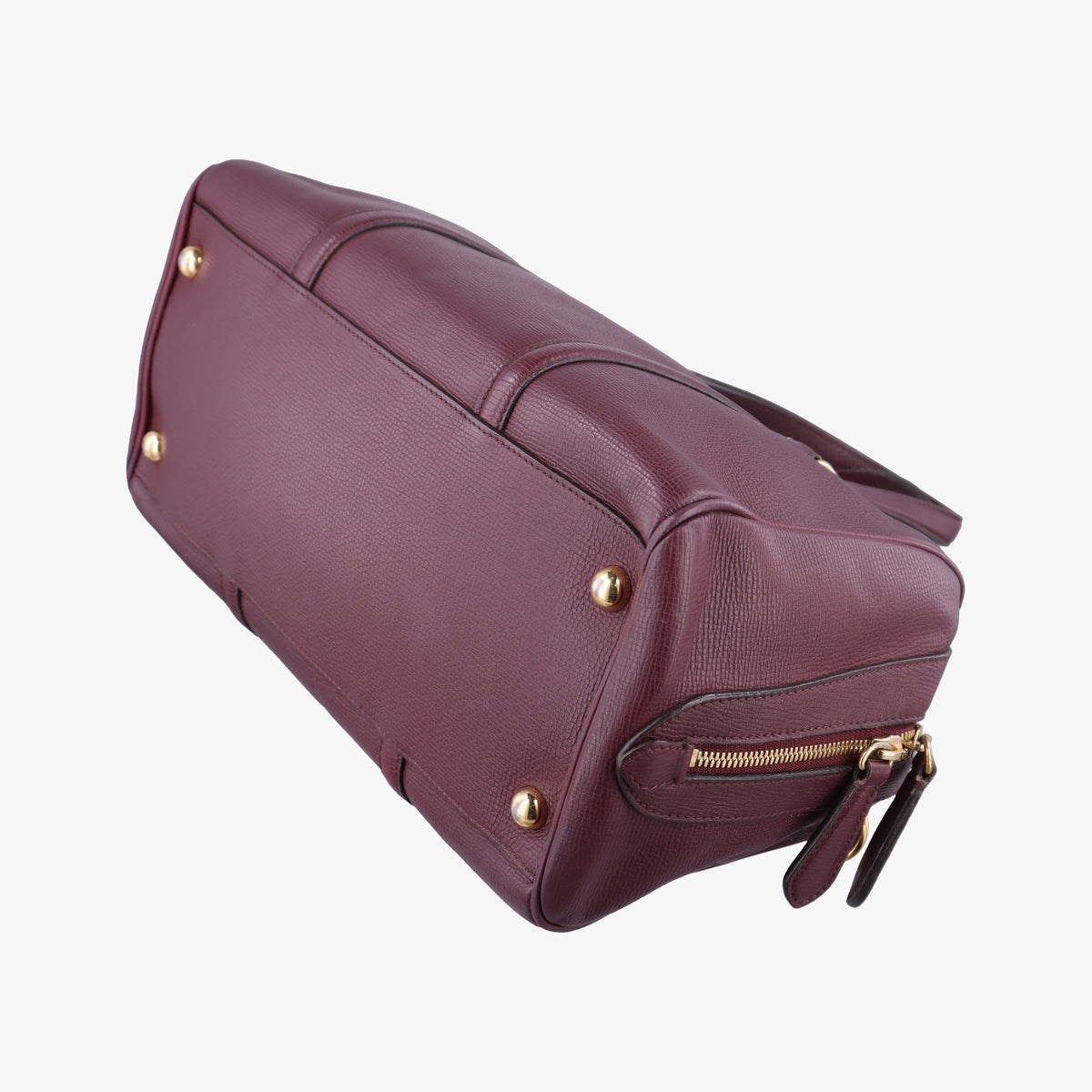 Vintage Burberry Alchester Burgundy Leather  handbag | stylenewstar