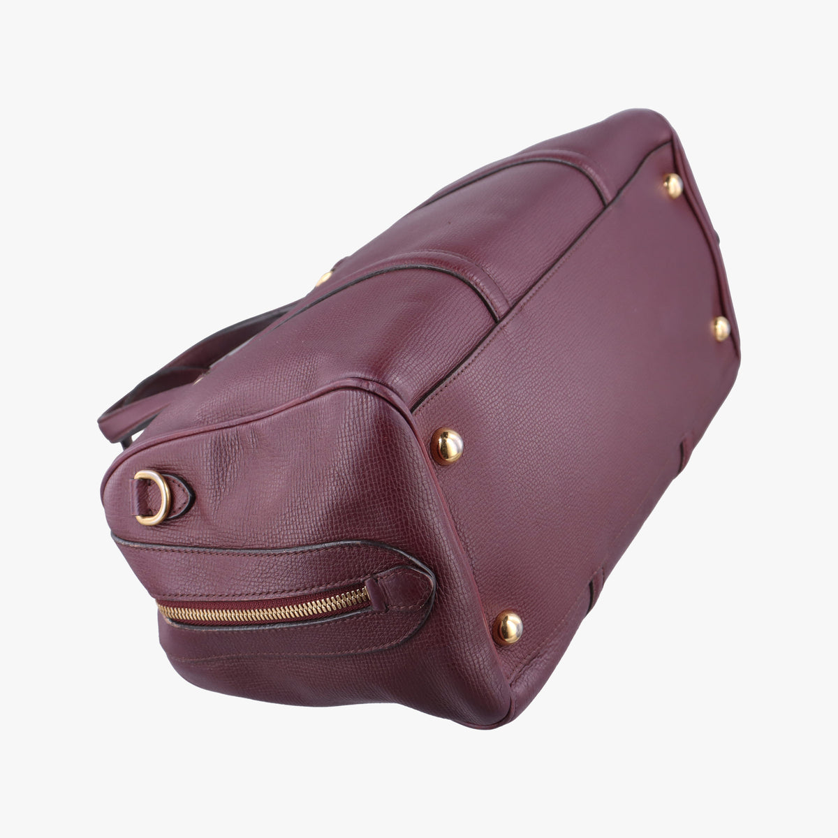 Vintage Burberry Alchester Burgundy Leather  handbag | stylenewstar