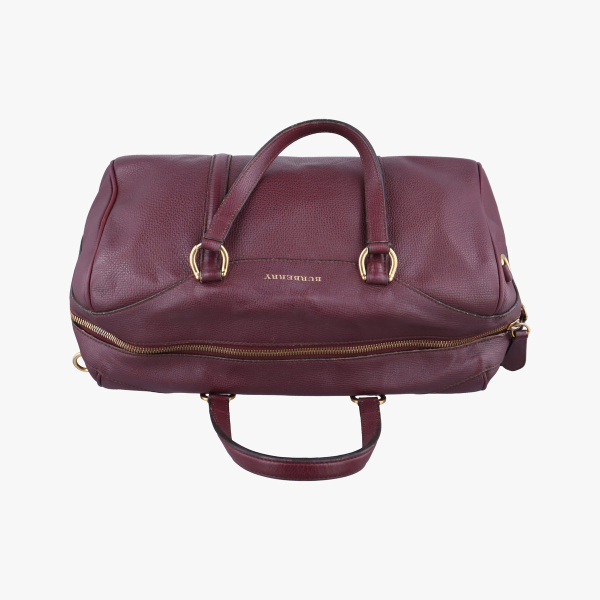 Vintage Burberry Alchester Burgundy Leather  handbag | stylenewstar