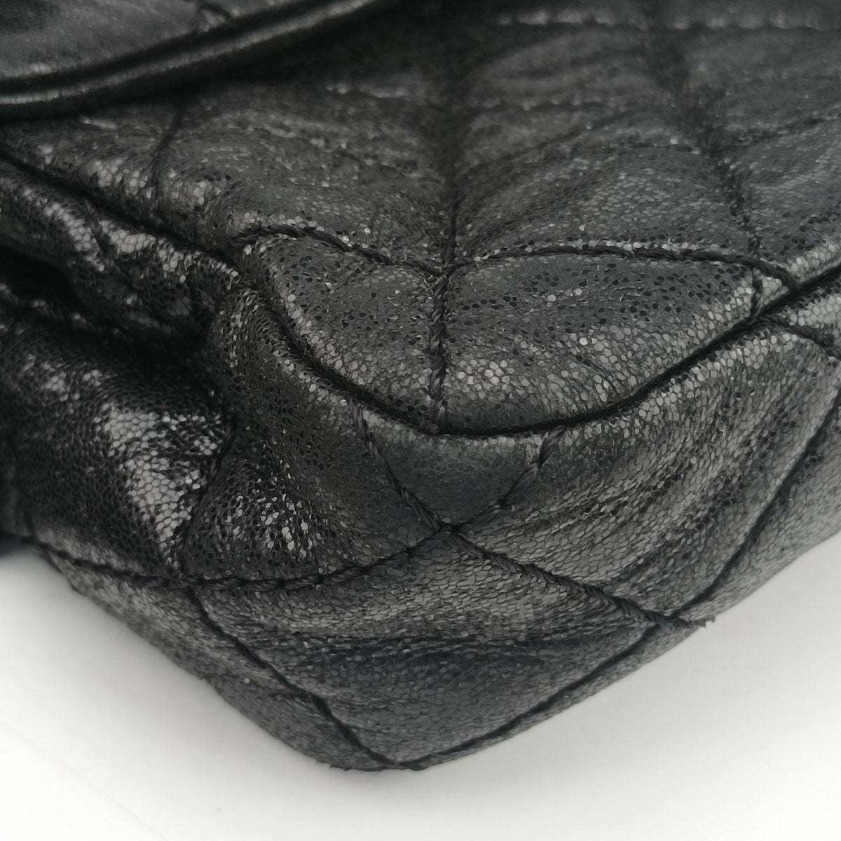Pre-owned Chanel 2.55 Classic Flap Black Leather A46213 shoulderbag | stylenewstar