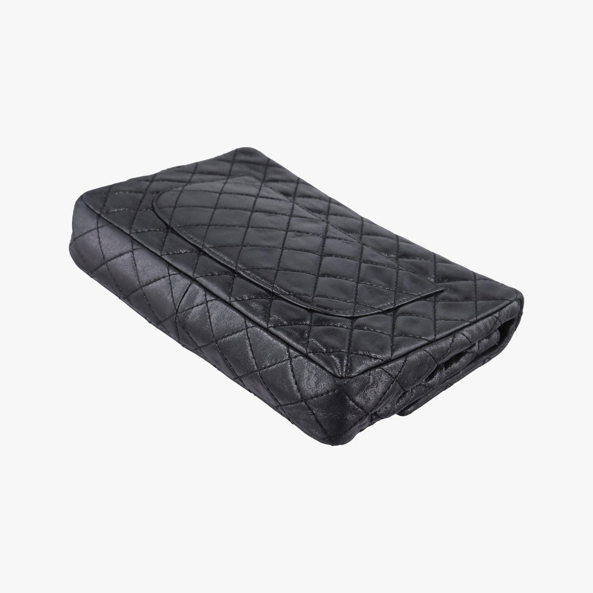 Pre-owned Chanel 2.55 Classic Flap Black Leather A46213 shoulderbag | stylenewstar