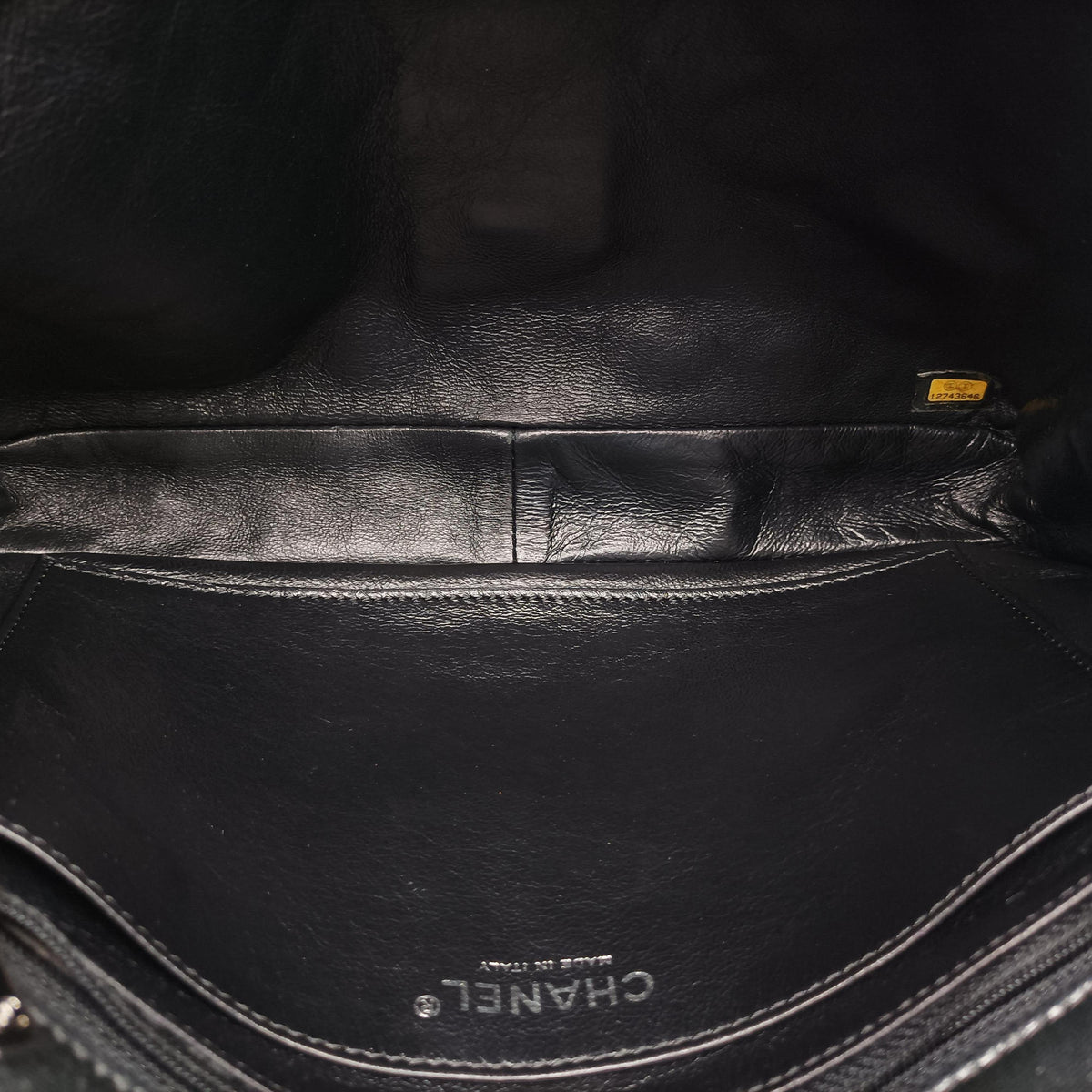 Pre-owned Chanel 2.55 Classic Flap Black Leather A46213 shoulderbag | stylenewstar
