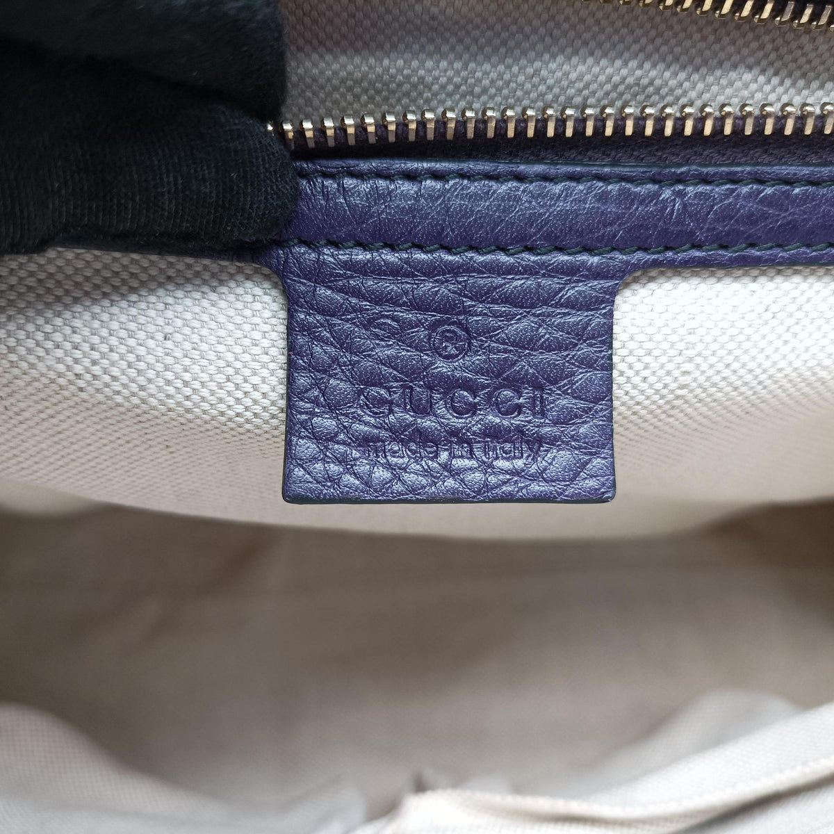 Pre-owned Gucci Emily Purple Leather 295403 shoulderbag | stylenewstar