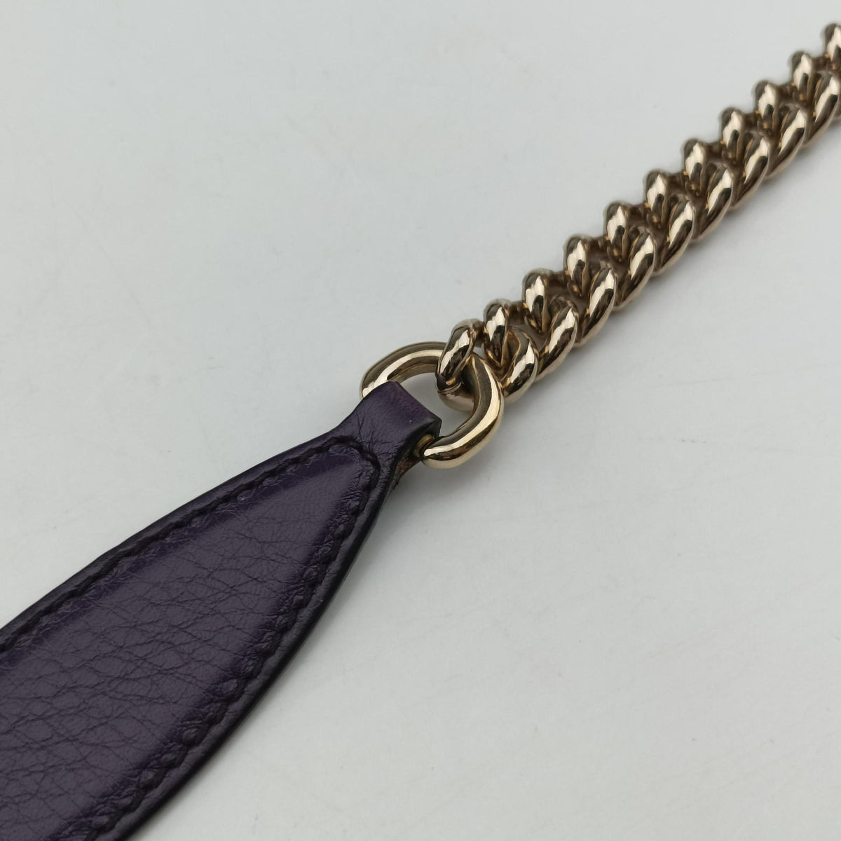 Pre-owned Gucci Emily Purple Leather 295403 shoulderbag | stylenewstar