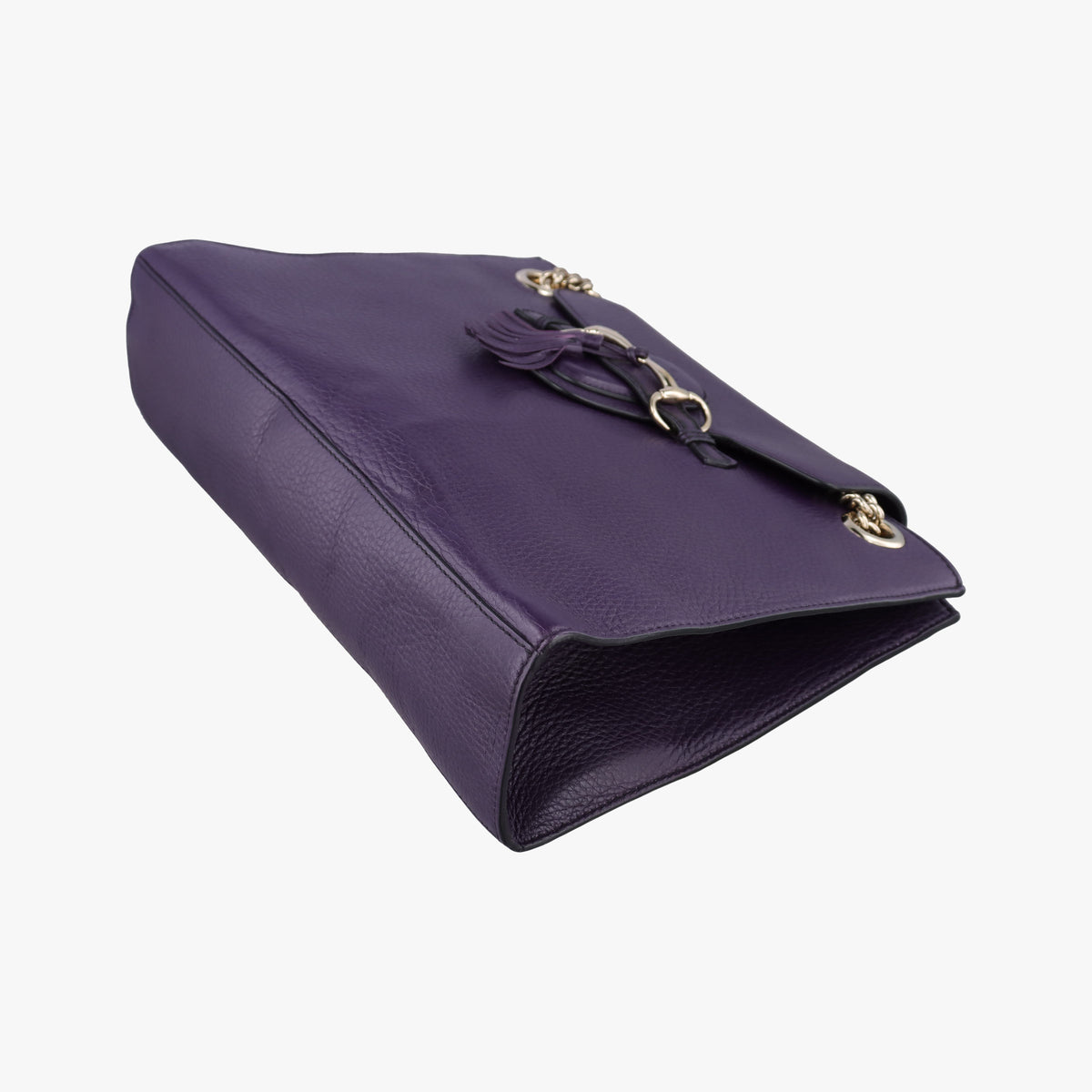 Pre-owned Gucci Emily Purple Leather 295403 shoulderbag | stylenewstar