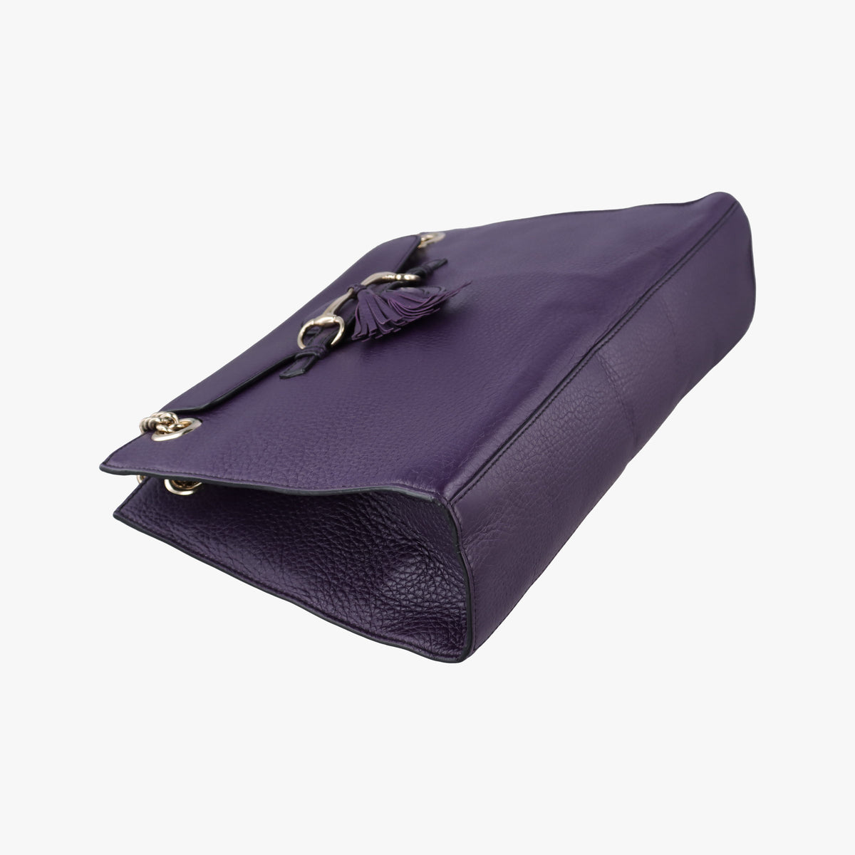 Pre-owned Gucci Emily Purple Leather 295403 shoulderbag | stylenewstar