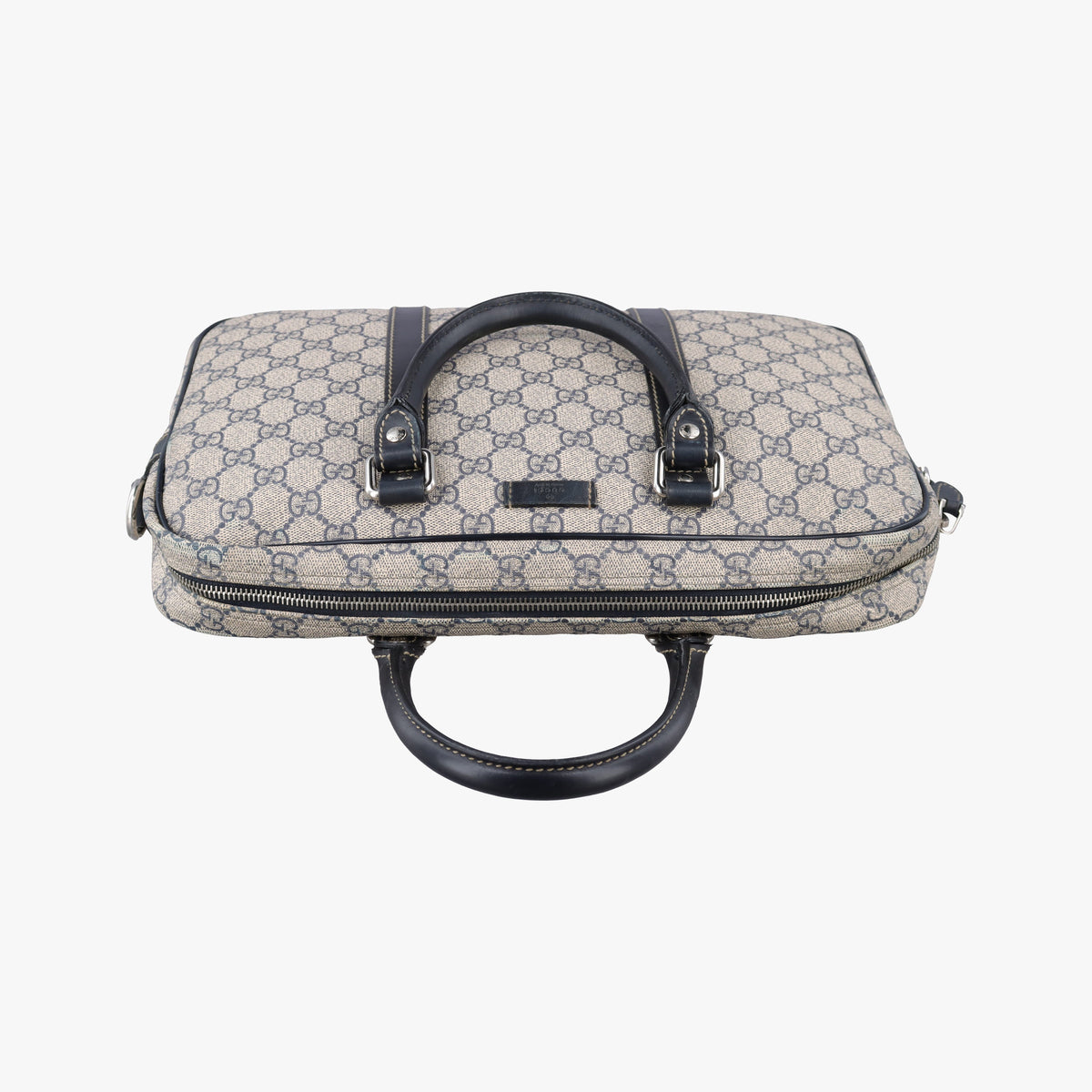 Vintage Gucci GG Supreme Business Beige×Navy PVC coated canvas×Leather 322287 handbag | stylenewstar