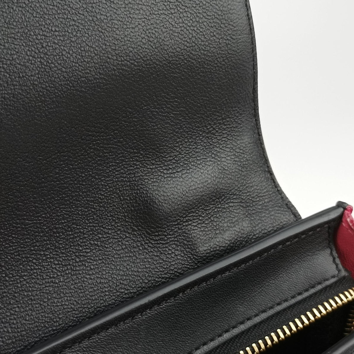 Pre-owned Celine Trapeze Beige×black×pink Suede × leather  shoulderbag | stylenewstar