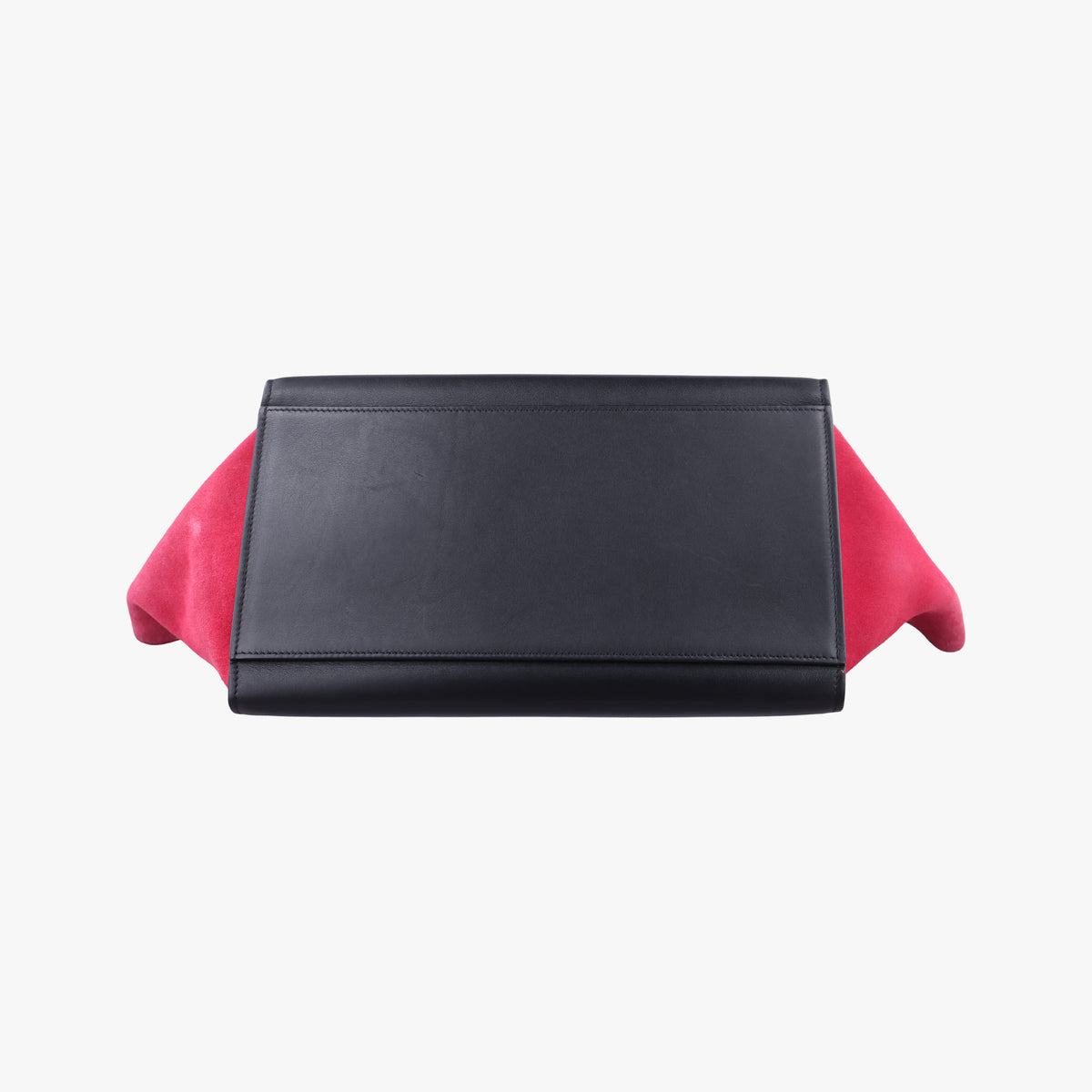 Pre-owned Celine Trapeze Beige×black×pink Suede × leather  shoulderbag | stylenewstar