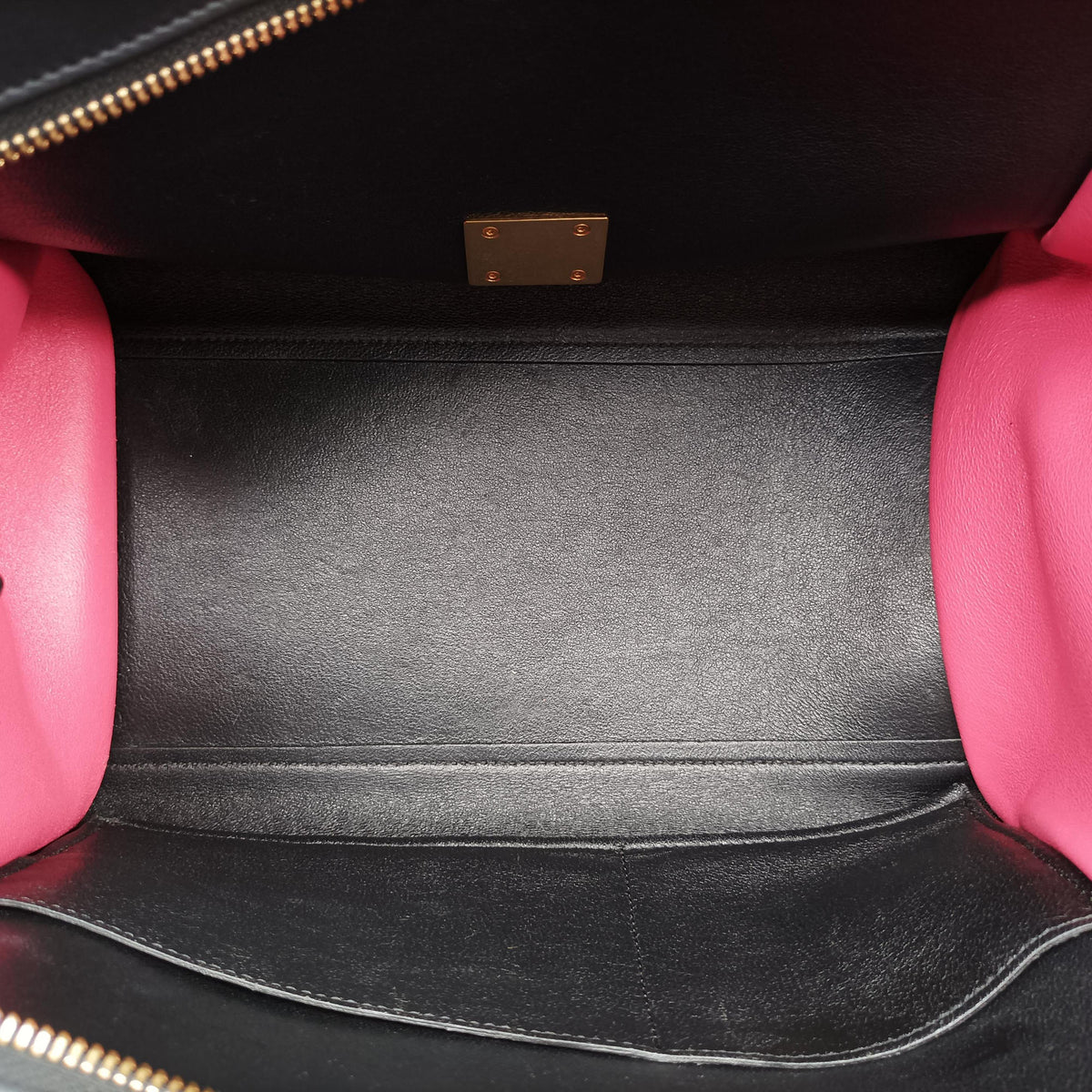 Pre-owned Celine Trapeze Beige×black×pink Suede × leather  shoulderbag | stylenewstar