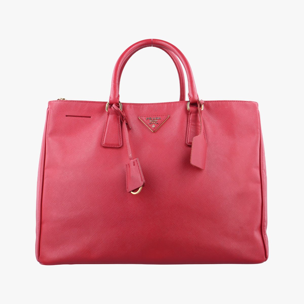 Pre-owned Prada Galleria Red SAFFIANO Leather BN1786 handbag | stylenewstar