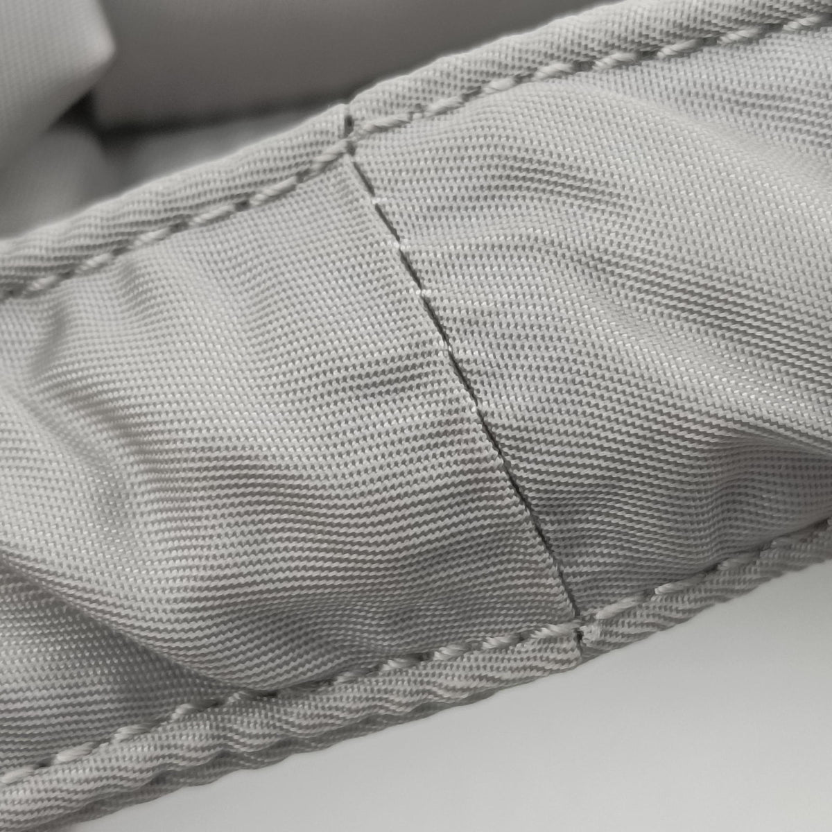 Secondhand Prada Ribbon Re-Nylon Grey Nylon 1BA359 shoulderbag | stylenewstar