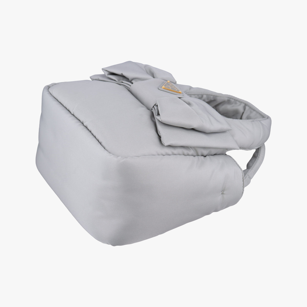 Secondhand Prada Ribbon Re-Nylon Grey Nylon 1BA359 shoulderbag | stylenewstar
