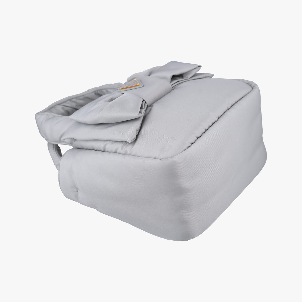 Secondhand Prada Ribbon Re-Nylon Grey Nylon 1BA359 shoulderbag | stylenewstar