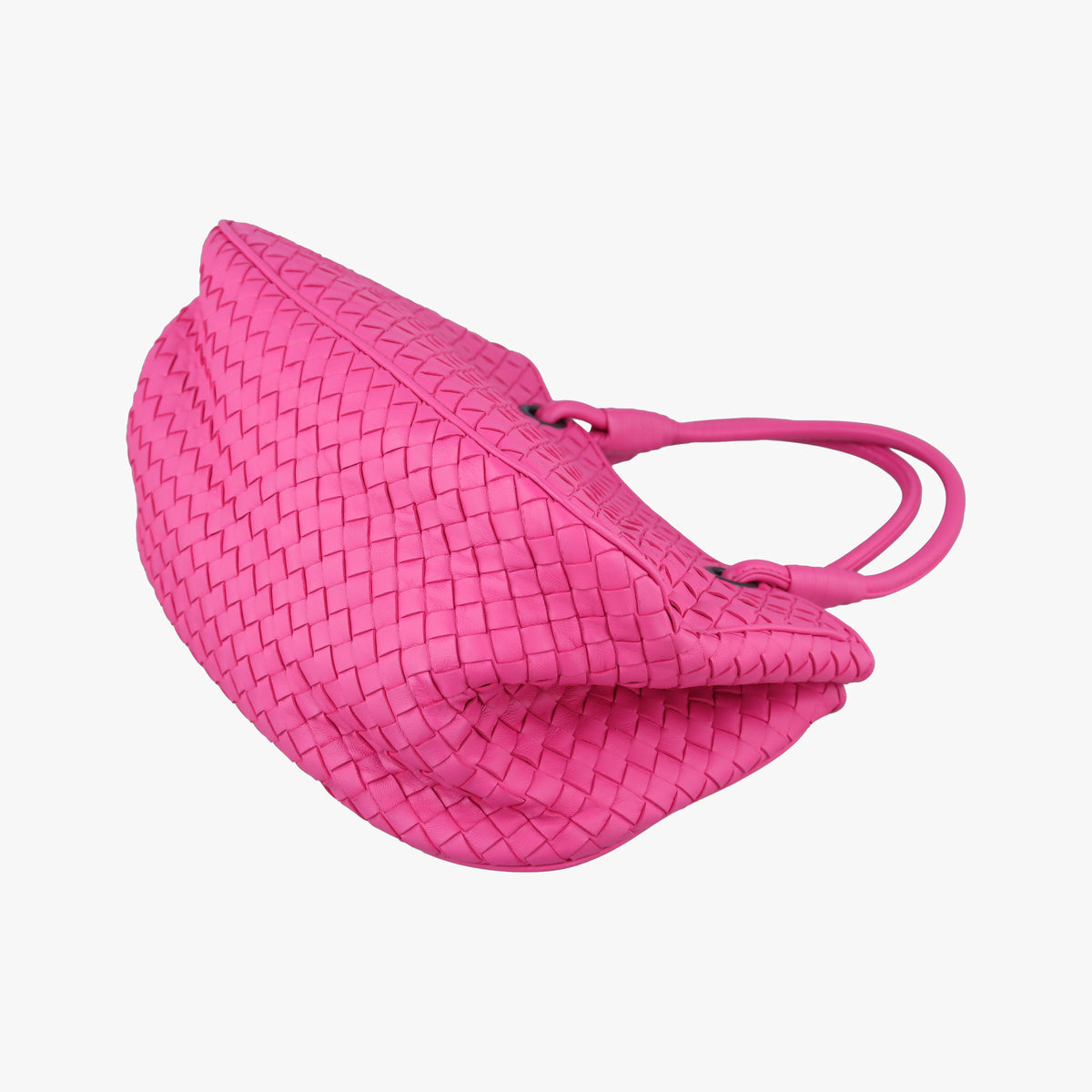 Pre-owned Bottega Veneta Intrecciato Rose lambskin  handbag | stylenewstar