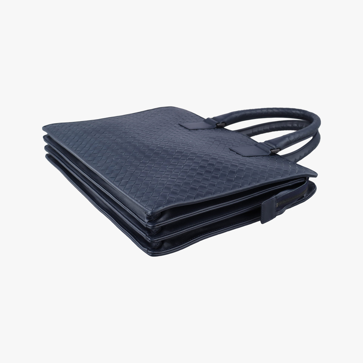 Pre-owned Bottega Veneta Intrecciato Navy lambskin  handbag | stylenewstar