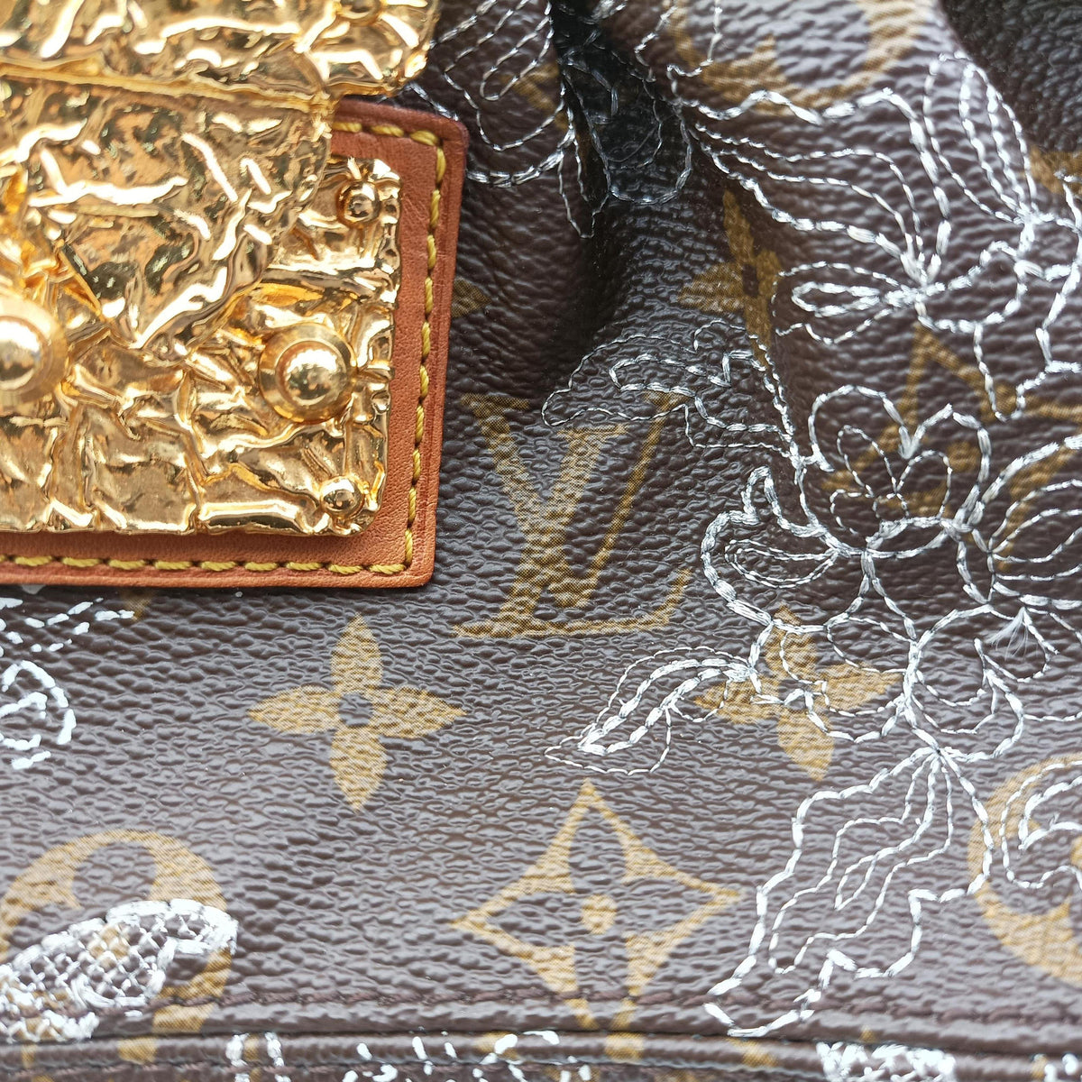 Pre-owned Louis Vuitton Kirsten Brown Monogram Dentelle Kirsten M95403 shoulderbag | stylenewstar