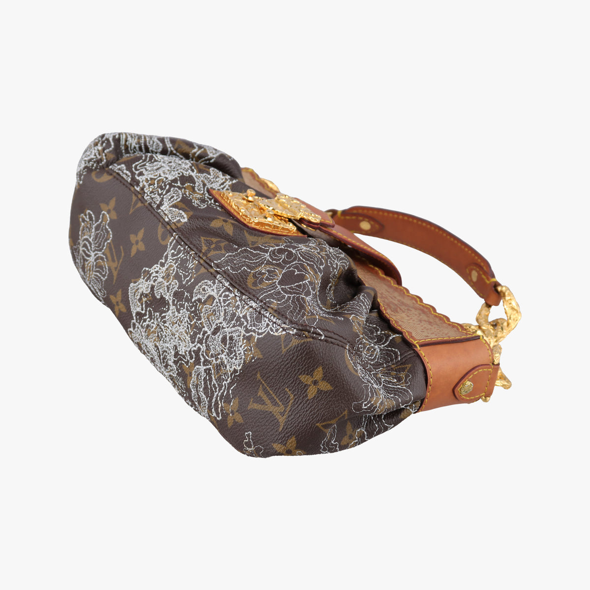 Pre-owned Louis Vuitton Kirsten Brown Monogram Dentelle Kirsten M95403 shoulderbag | stylenewstar