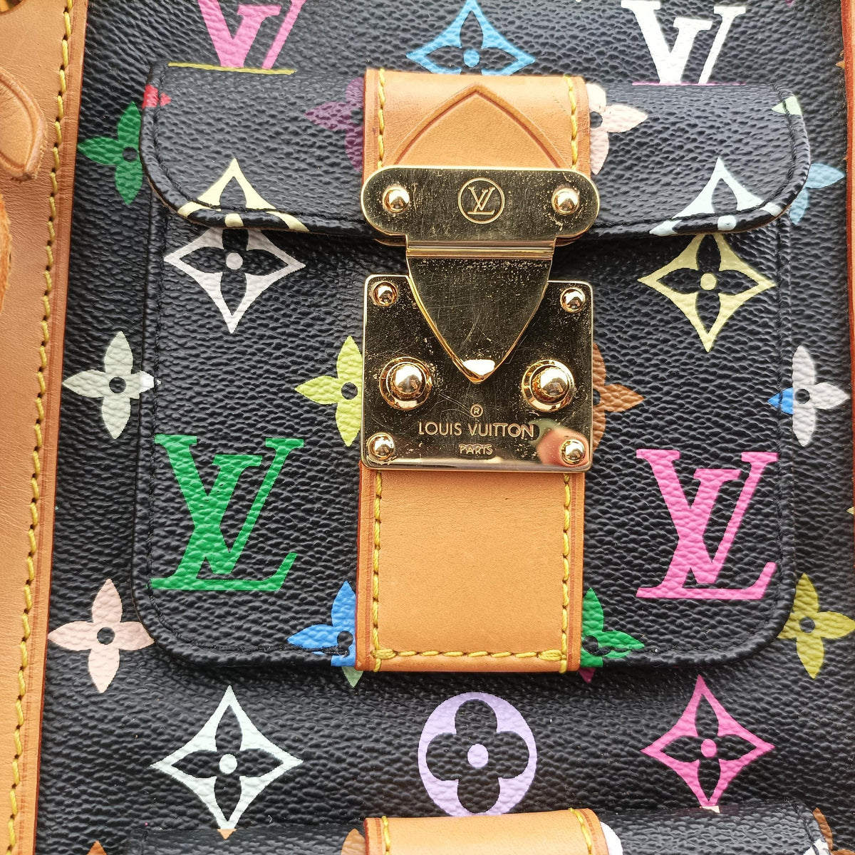 Secondhand Louis Vuitton Keepall 45 noir Monogram Multicolor M92640 handbag | stylenewstar