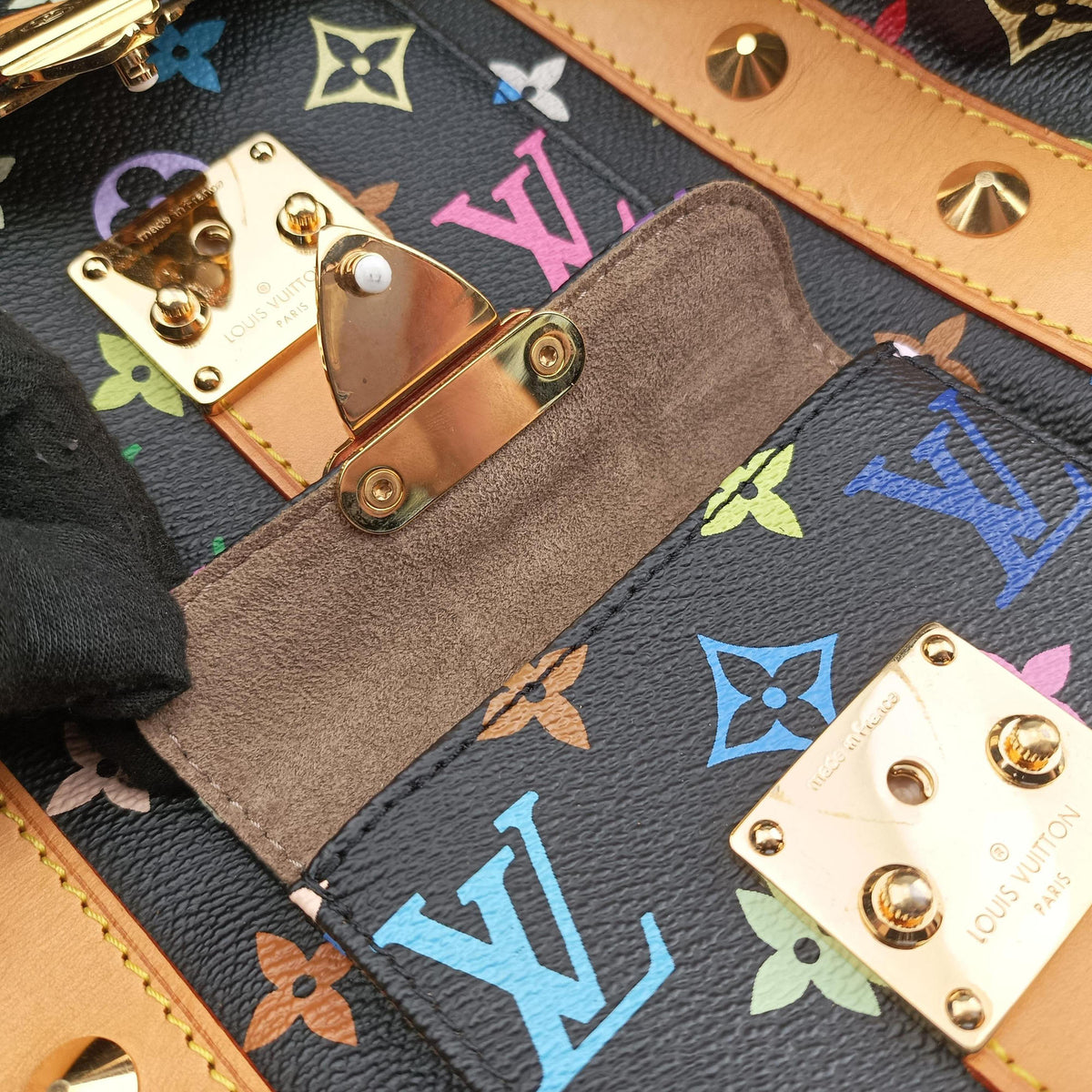 Secondhand Louis Vuitton Keepall 45 noir Monogram Multicolor M92640 handbag | stylenewstar